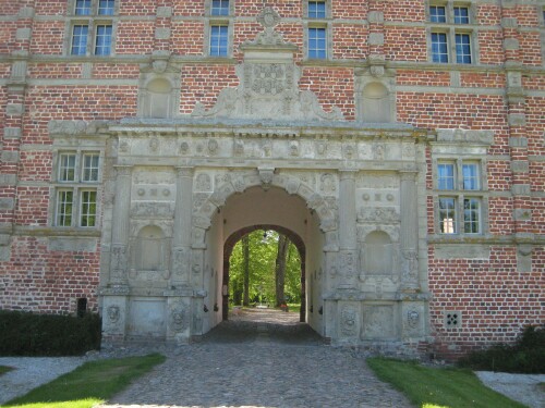 Entrance to Voergaard Castle in Vendsyssel