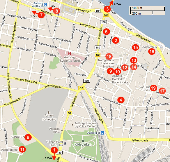 aalborg tourist map