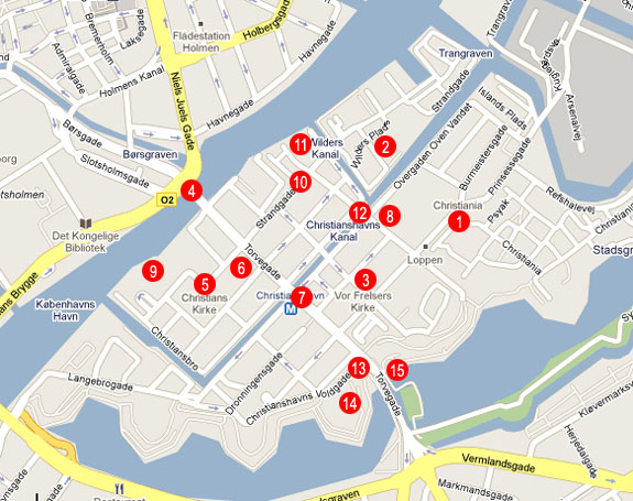 Christianshavn Tourist Map