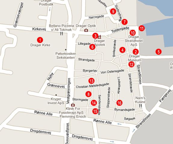 Dragor - Dragør Amager Tourist Map