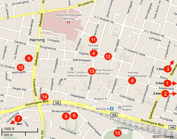 Herning Tourist Map