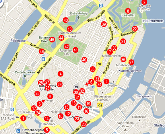 Copenhagen Tourist Map