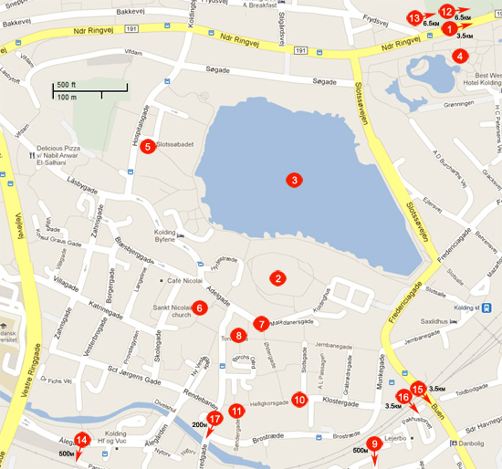 Kolding Tourist Map